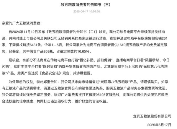 在线配资炒股 五粮液再亮剑！围剿261家假店揪出16%假货，“光瓶第八代”竟也是……
